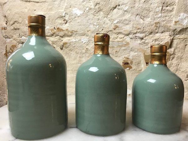 Huile d'olive Extra Vergine BIO en céramique - ZIOTONY - D.O.P Colline de Brindisi SlowFood Sauge