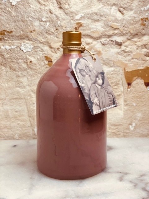 Huile d'olive Extra Vergine BIO en céramique - ZIOTONY - D.O.P Colline de Brindisi SlowFood Old Pink
